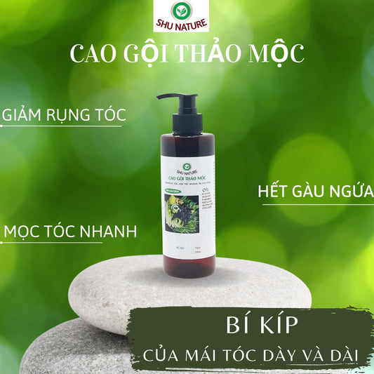 [Handmade] Herbal shampoo, anti-dandruff, anti-fungal, reduce hair loss, fast hair growth, SHU NATURE , 100% natural, 0 sulfate, 0 silicone