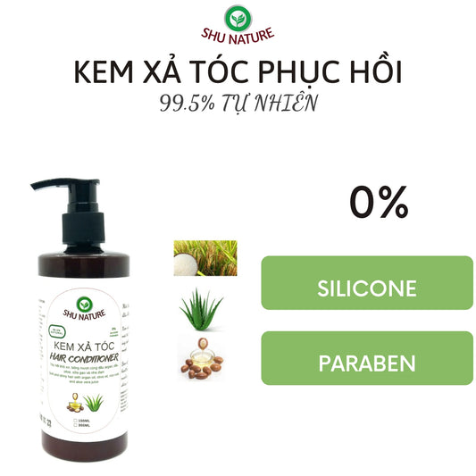 Hair conditioner to restore dry, damaged hair, SHU NATURE,  the smoother and shiny hair, 0 silicone  